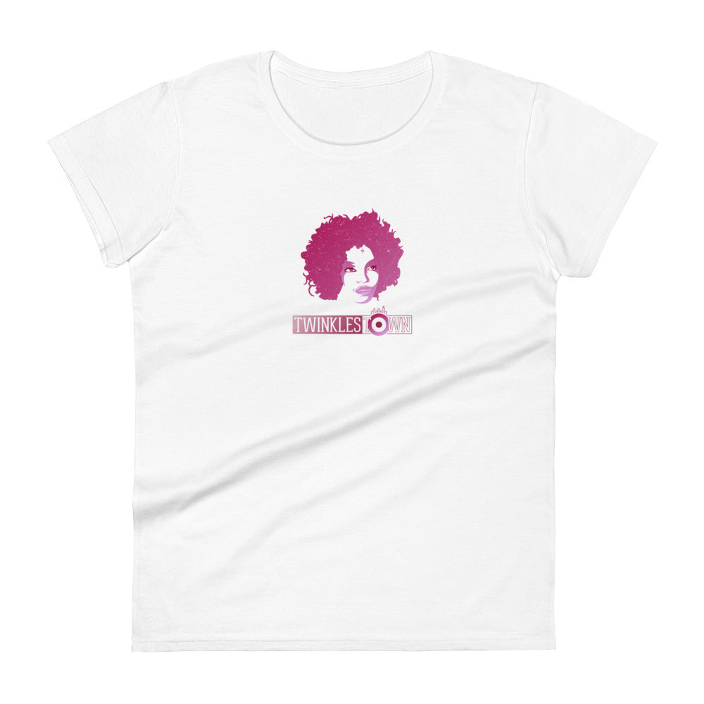 NT Pink Face White Short Sleeve T-Shirt