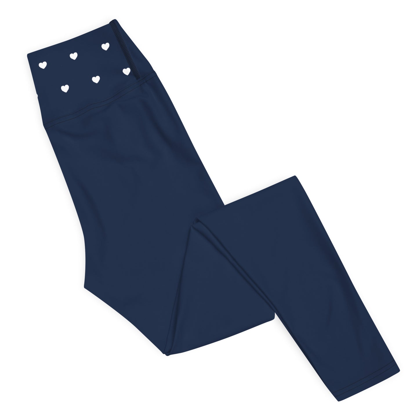 Lift & Sculpt: Navy Blue With Hearts Yoga Leggings
